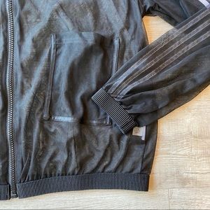 adidas originals sleek mesh tulle track jacket in pink